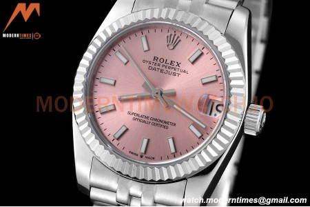 Rolex - Datejust Ladies 278274 31mm Jub Flt SS/SS Pink/Stk GDF MY8215
