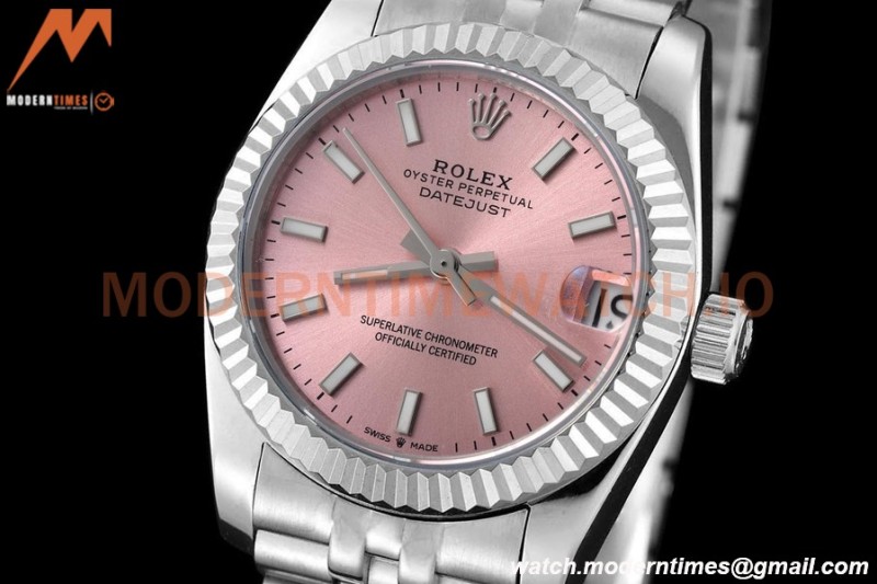 Rolex - Datejust Ladies 278274 31mm Jub Flt SS/SS Pink/Stk GDF MY8215
