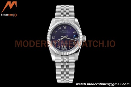 Rolex - Datejust Ladies 278274 31mm Jub Flt SS/SS Purp/Rmn GDF MY8215