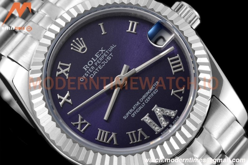 Rolex - Datejust Ladies 278274 31mm Jub Flt SS/SS Purp/Rmn GDF MY8215