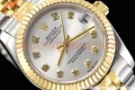 Rolex - Datejust Ladies 278273 31mm Jub Flt YG/SS Silv/Dia GDF MY8215