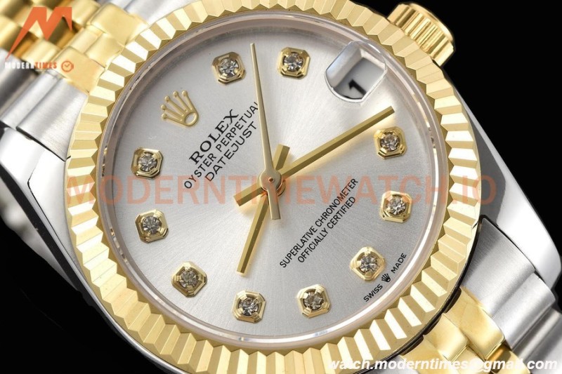 Rolex - Datejust Ladies 278273 31mm Jub Flt YG/SS Silv/Dia GDF MY8215