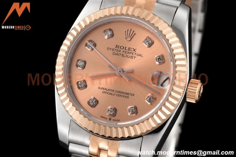 Rolex - Datejust Ladies 278271 31mm Jub Flt RG/SS Champ/Dia GDF MY8215