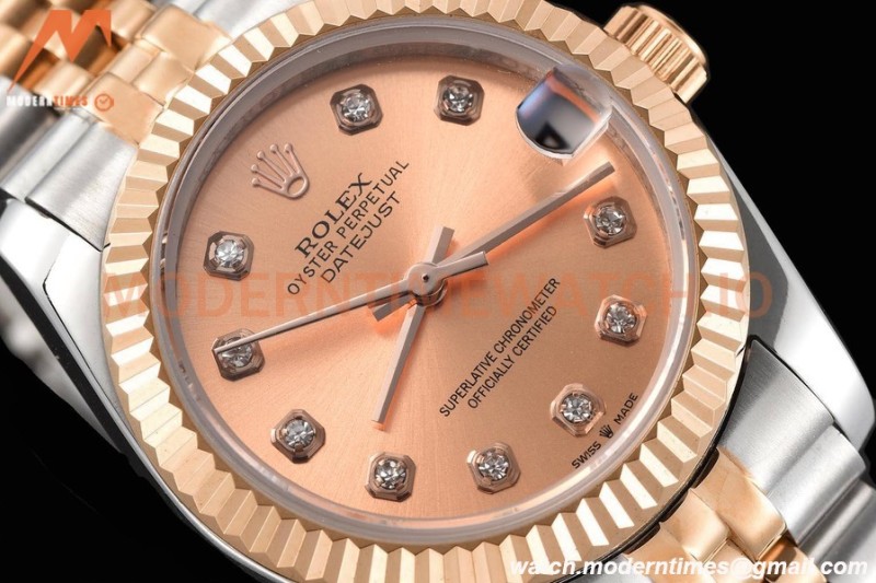 Rolex - Datejust Ladies 278271 31mm Jub Flt RG/SS Champ/Dia GDF MY8215