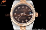 Rolex - Datejust Ladies 278271 31mm Jub Flt RG/SS Brn/Dia GDF MY8215