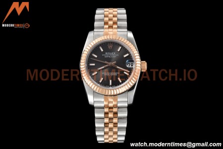 Rolex - Datejust Ladies 278271 31mm Jub Flt RG/SS Grey/Stk GDF MY8215