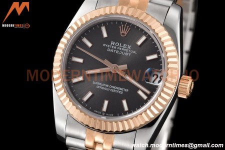 Rolex - Datejust Ladies 278271 31mm Jub Flt RG/SS Grey/Stk GDF MY8215