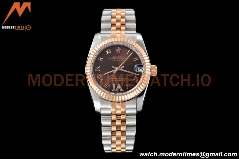 Rolex - Datejust Ladies 278271 31mm Jub Flt RG/SS Brn/Rmn GDF MY8215