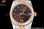 Rolex - Datejust Ladies 278271 31mm Jub Flt RG/SS Brn/Rmn GDF MY8215