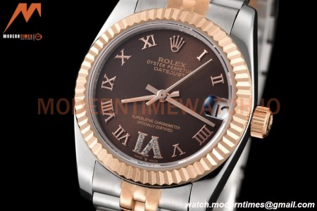 Rolex - Datejust Ladies 278271 31mm Jub Flt RG/SS Brn/Rmn GDF MY8215