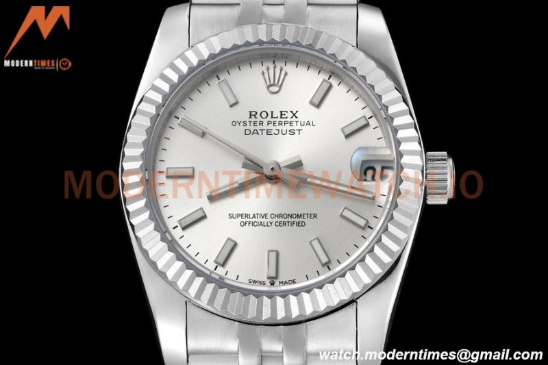 Rolex - Datejust Ladies 278274 31mm Jub Flt SS/SS Silv/Stk GDF MY8215