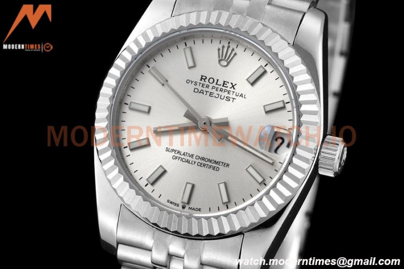 Rolex - Datejust Ladies 278274 31mm Jub Flt SS/SS Silv/Stk GDF MY8215