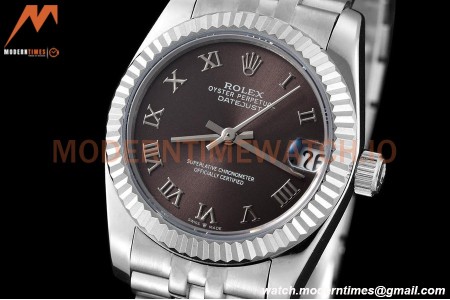 Rolex - Datejust Ladies 278274 31mm Jub Flt SS/SS Grey/Rmn GDF MY8215