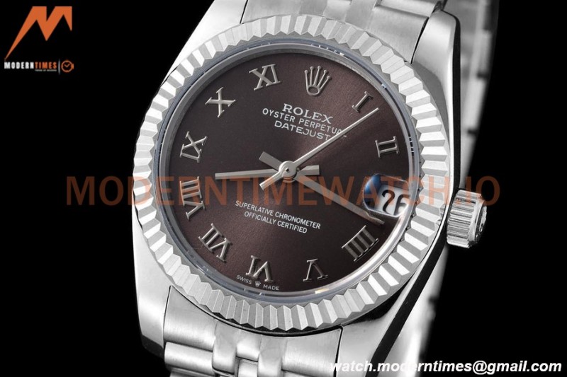 Rolex - Datejust Ladies 278274 31mm Jub Flt SS/SS Grey/Rmn GDF MY8215