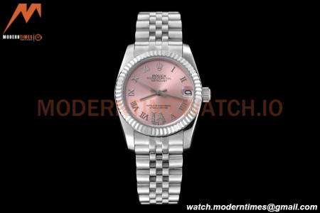 Rolex - Datejust Ladies 278274 31mm Jub Flt SS/SS Pink/Rmn/Dia GDF MY8215