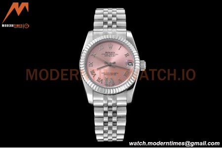 Rolex - Datejust Ladies 278274 31mm Jub Flt SS/SS Pink/Rmn/Dia GDF MY8215