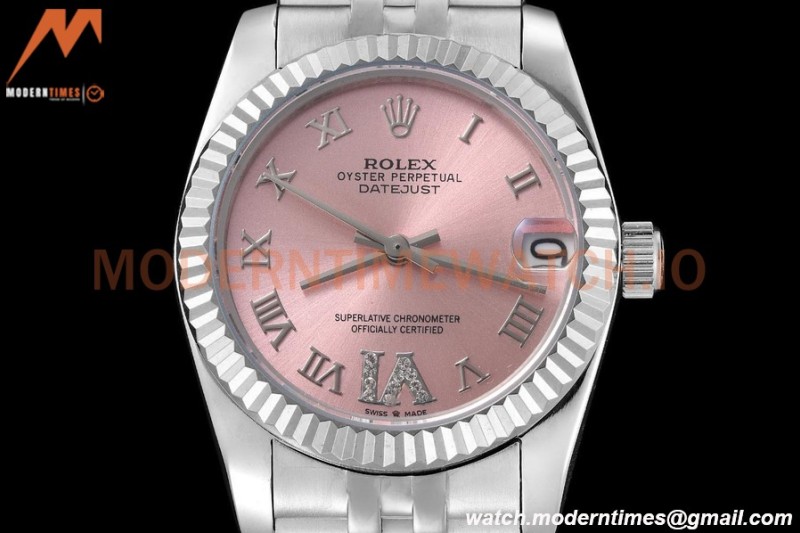Rolex - Datejust Ladies 278274 31mm Jub Flt SS/SS Pink/Rmn/Dia GDF MY8215