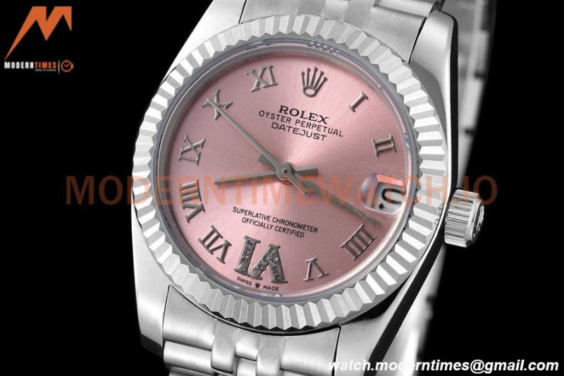 Rolex - Datejust Ladies 278274 31mm Jub Flt SS/SS Pink/Rmn/Dia GDF MY8215