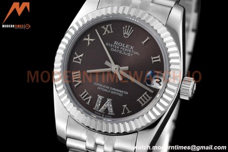 Rolex - Datejust Ladies 278274 31mm Jub Flt SS/SS Grey/Rmn/Dia GDF MY8215