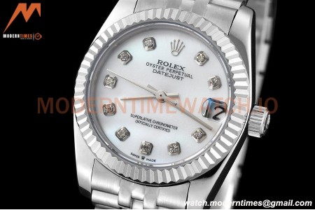 Rolex - Datejust Ladies 278274 31mm Jub Flt SS/SS White Mop/Dia GDF MY8215