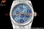 Rolex - Datejust Ladies 278274 31mm Jub Flt SS/SS Blue Floral/Dia GDF MY8215