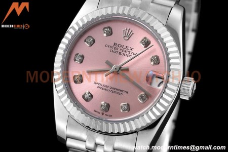 Rolex - Datejust Ladies 278274 31mm Jub Flt SS/SS Pink/Dia GDF MY8215