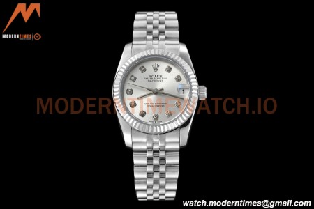 Rolex - Datejust Ladies 278274 31mm Jub Flt SS/SS Silv/Dia GDF MY8215