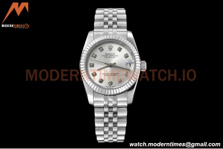 Rolex - Datejust Ladies 278274 31mm Jub Flt SS/SS Silv/Dia GDF MY8215