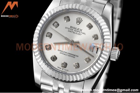 Rolex - Datejust Ladies 278274 31mm Jub Flt SS/SS Silv/Dia GDF MY8215