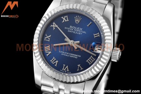 Rolex - Datejust Ladies 278274 31mm Jub Flt SS/SS Blue/Rmn GDF MY8215