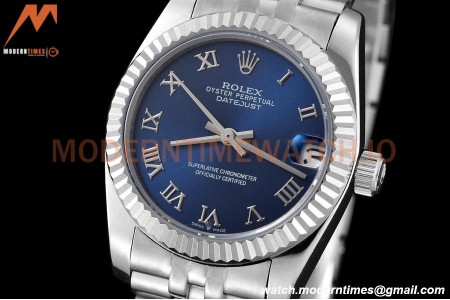Rolex - Datejust Ladies 278274 31mm Jub Flt SS/SS Blue/Rmn GDF MY8215