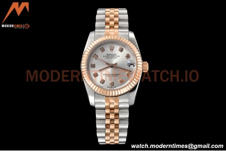 Rolex - Datejust Ladies 278271 31mm Jub Flt RG/SS Silv/Dia GDF MY8215