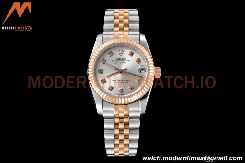 Rolex - Datejust Ladies 278271 31mm Jub Flt RG/SS Silv/Dia GDF MY8215