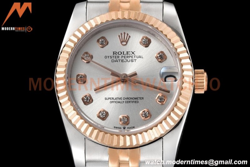 Rolex - Datejust Ladies 278271 31mm Jub Flt RG/SS Silv/Dia GDF MY8215