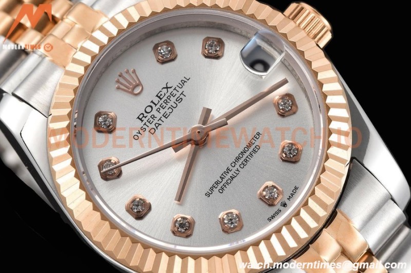 Rolex - Datejust Ladies 278271 31mm Jub Flt RG/SS Silv/Dia GDF MY8215