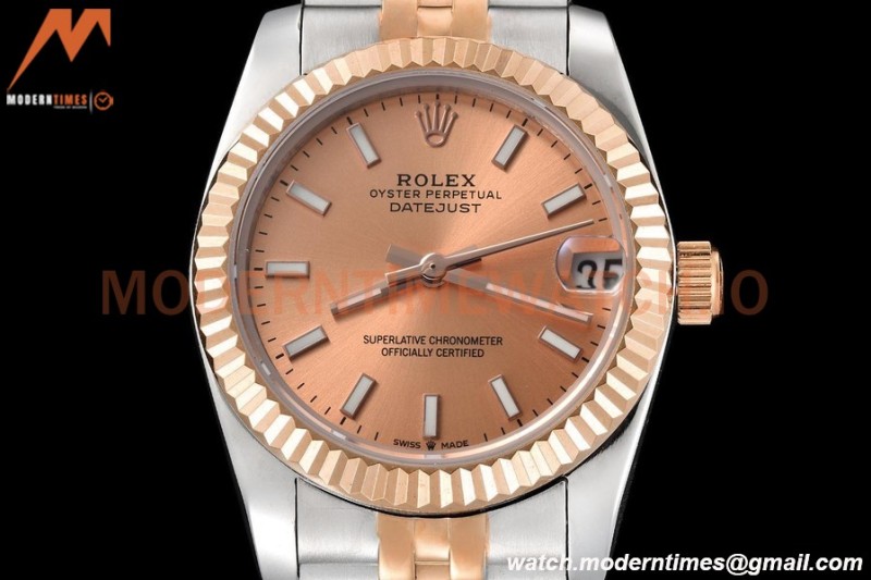 Rolex - Datejust Ladies 278271 31mm Jub Flt RG/SS Champ/Stk GDF MY8215
