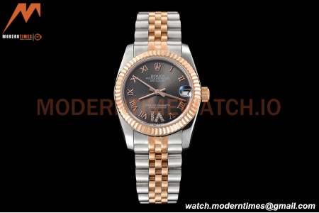 Rolex - Datejust Ladies 278271 31mm Jub Flt RG/SS Grey/Rmn GDF MY8215