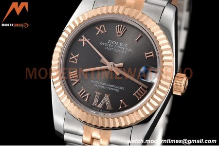 Rolex - Datejust Ladies 278271 31mm Jub Flt RG/SS Grey/Rmn GDF MY8215