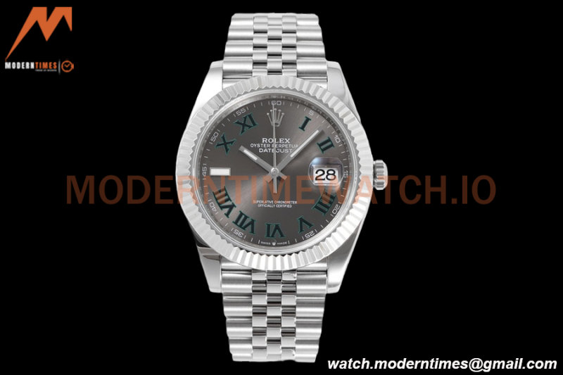 Rolex - Datejust 126334 41mm Wimbledon Jub Flt 904L SS/SS Grey/Rmn ZF A2824