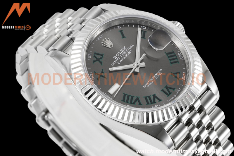 Rolex - Datejust 126334 41mm Wimbledon Jub Flt 904L SS/SS Grey/Rmn ZF A2824