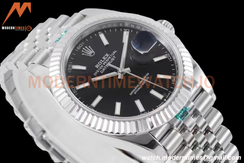 Rolex - Datejust 126334 41mm Jub Flt 904L SS/SS Blk/Stk ZF A2824