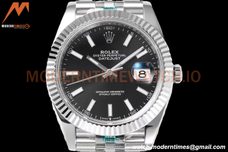 Rolex - Datejust 126334 41mm Jub Flt 904L SS/SS Blk/Stk ZF A2824