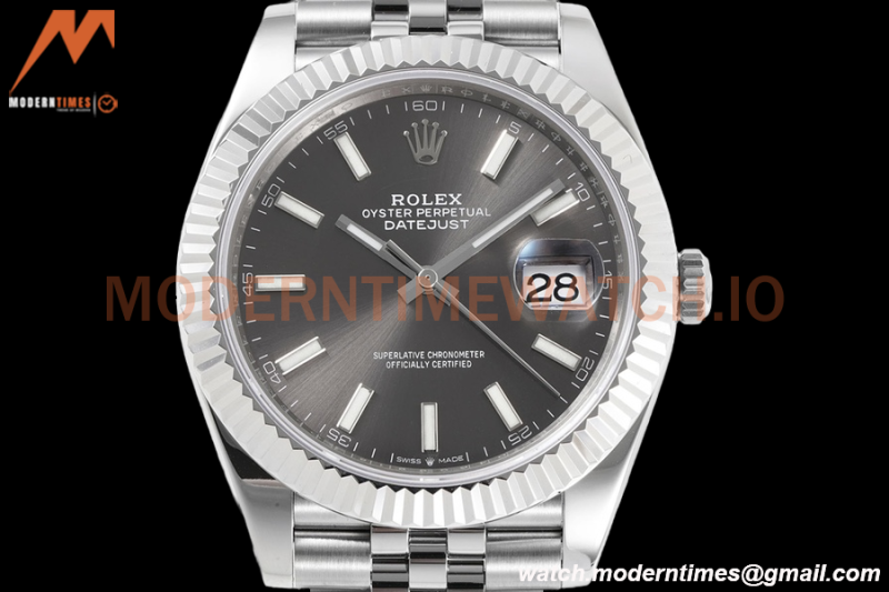 Rolex - Datejust 126334 41mm Jub Flt 904L SS/SS Grey/Stk ZF A2824