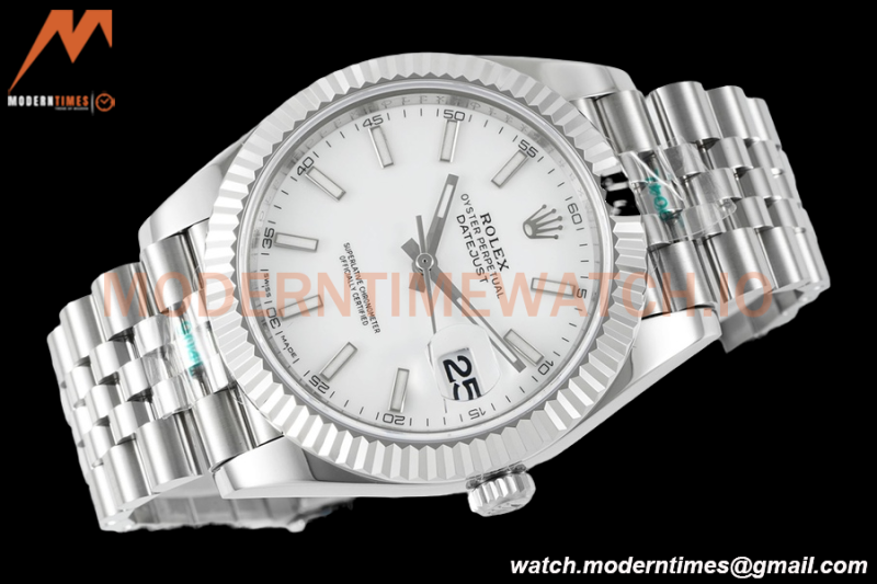 Rolex - Datejust 126334 41mm Jub Flt 904L SS/SS Wht/Stk ZF A2824
