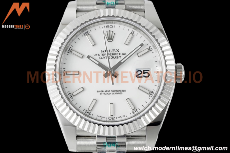 Rolex - Datejust 126334 41mm Jub Flt 904L SS/SS Wht/Stk ZF A2824