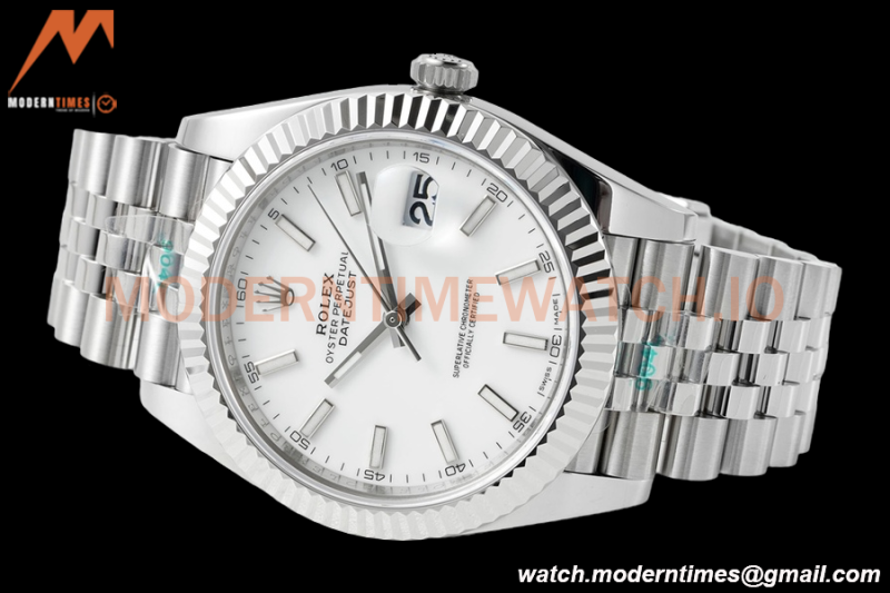 Rolex - Datejust 126334 41mm Jub Flt 904L SS/SS Wht/Stk ZF A2824