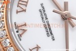 Rolex - Datejust Ladies 278381 31mm Jub Dia RG/SS Wht/Rmn GDF MY8215