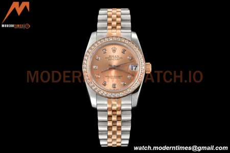 Rolex - Datejust Ladies 278381 31mm Jub Dia RG/SS Champ/Dia GDF MY8215