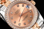 Rolex - Datejust Ladies 278381 31mm Jub Dia RG/SS Champ/Dia GDF MY8215