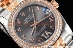 Rolex - Datejust Ladies 278381 31mm Jub Dia RG/SS Grey/Rmn GDF MY8215